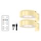 thumbnail image 2 of Luces Imágenes 2 Pcs para LED Recargables Pared Con Control Remoto (oro), 2 of 6
