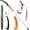 Orange+silver, variant on VINGLI 12ft Manual Pole Saws, Extendable Tree Trimmers Long Handle Pruner, 2Pcs Sharp Blade and Scissors, Long Tree Pruner with 2-section for Pruning Palms and Shrubs