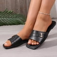 thumbnail image 6 of YgkuHd Women's Summer Slippers,Women's Versatile Flat Strappy Soft-Soled Beach Shoes Comfortable Summer Slippers for Summer Season, Daily Wear, 6 of 9