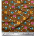 thumbnail image 1 of Soimoi Cotton Poplin Fabric Leaves & Wild Flower Floral Print Fabric by the Yard 42 Inch Wide, 1 of 1