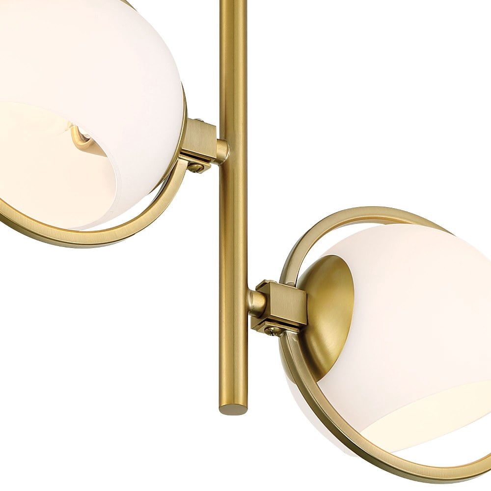 Designers Fountain Teatro 14.75 inch 2-Light Brushed Gold Modern Semi Flush Mount Ceiling Light, D296C-SF-BG