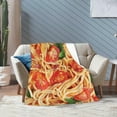 thumbnail image 6 of Spaghetti Tomato Italian Pasta Food Throw Blanket Super Soft Warm Bed Blankets for Couch Bedroom Sofa Office Car, All Season Cozy Flannel Plush Blanket Gifts for Girls Boys Teens Adults 60"x50", 6 of 6