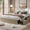 California King-Natural, variant on Bed Frame with 2 Storage Drawers, Wooden Low Profile Bed Frame, No Headboard, No Box Spring Needed, California King/King/Full/Twin-XL/Twin, Walnut/Natural