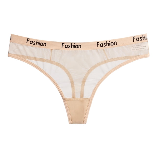 Gibobby Lencería de encaje Día de San Valentín para mujer Bragas de tanga sexy para mujer Bragas de empalme de encaje transparente Calidad transpirable hueca de algodón(Caqui, XL)