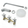 thumbnail image 6 of SUMERAIN High Flow Tub and Shower Faucet Set 3 Handle with Valve,Brushed Nickel Waterfall Tub Spout and Rain Shower Head, 6 of 11