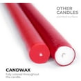 thumbnail image 2 of CANDWAX Bougies Coniques de 10 Pouces, Ensemble de 12 - Chandeliers Anti-Gouttes et Non Parfumés - Parfaits pour les Soupers Chandeliers Ou les Événements - Bougies Rouges, 2 of 7