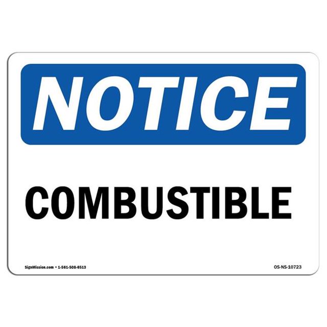 SignMission OS-NS-A-1218-L-10723 12 x 18 Po Panneau de Signalisation - Combustible