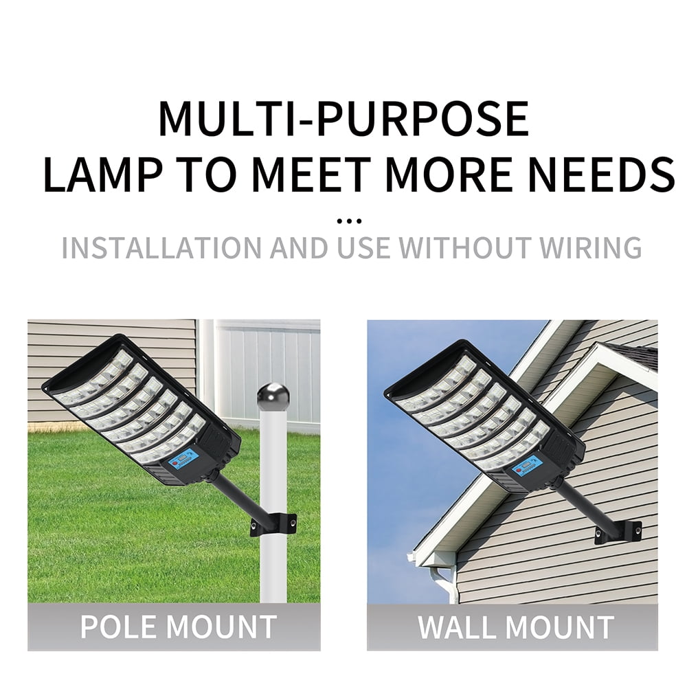 Super Bright Solar Street Lights, 6500K 20000LM Wide Angle Outdoor Solar Lights, Dusk to Dawn Solar Flood Lights with Remote Control, Motion Sensor Solar Lights for Garden Yard Patio