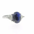 thumbnail image 4 of HeartsAndYou 2ct Natural Sapphire & Diamond Engage Ring Trillion Accent 14k SOLID White Gold, 4 of 9