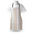 thumbnail image 3 of Rose Apron Vintage Vertical Borders with Abstract Blossoms and Classical Victorian Motifs, Unisex Kitchen Bib Apron with Adjustable Neck for Cooking Baking Gardening, Grey Tan and White, by Ambesonne, 3 of 3