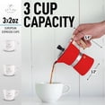 thumbnail image 3 of Cafetera para café espresso Zulay Kitchen, 3 tazas, color rojo, 3 of 7