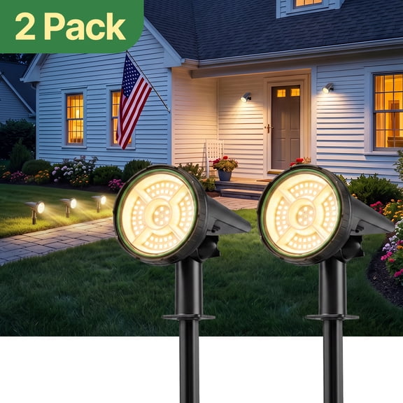 2 Pack Solar Spotlights