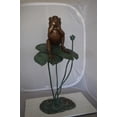 thumbnail image 3 of Nifao Frog on Lotus Outdoor Fountain Statue, Bronze Garden Water Feature Sculpture for Patio & Yard – Garden Outdoor Decor Sculpture, 22"L x 20"W x 44"H, 3 of 12