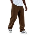 thumbnail image 2 of Men's Corduroy Pants, Elastic Waist Straight Leg Casual Trousers with Ribbed Texture, Retro Style Streetwear Pants for Everyday Wear Coffee XXXXL, 2 of 9