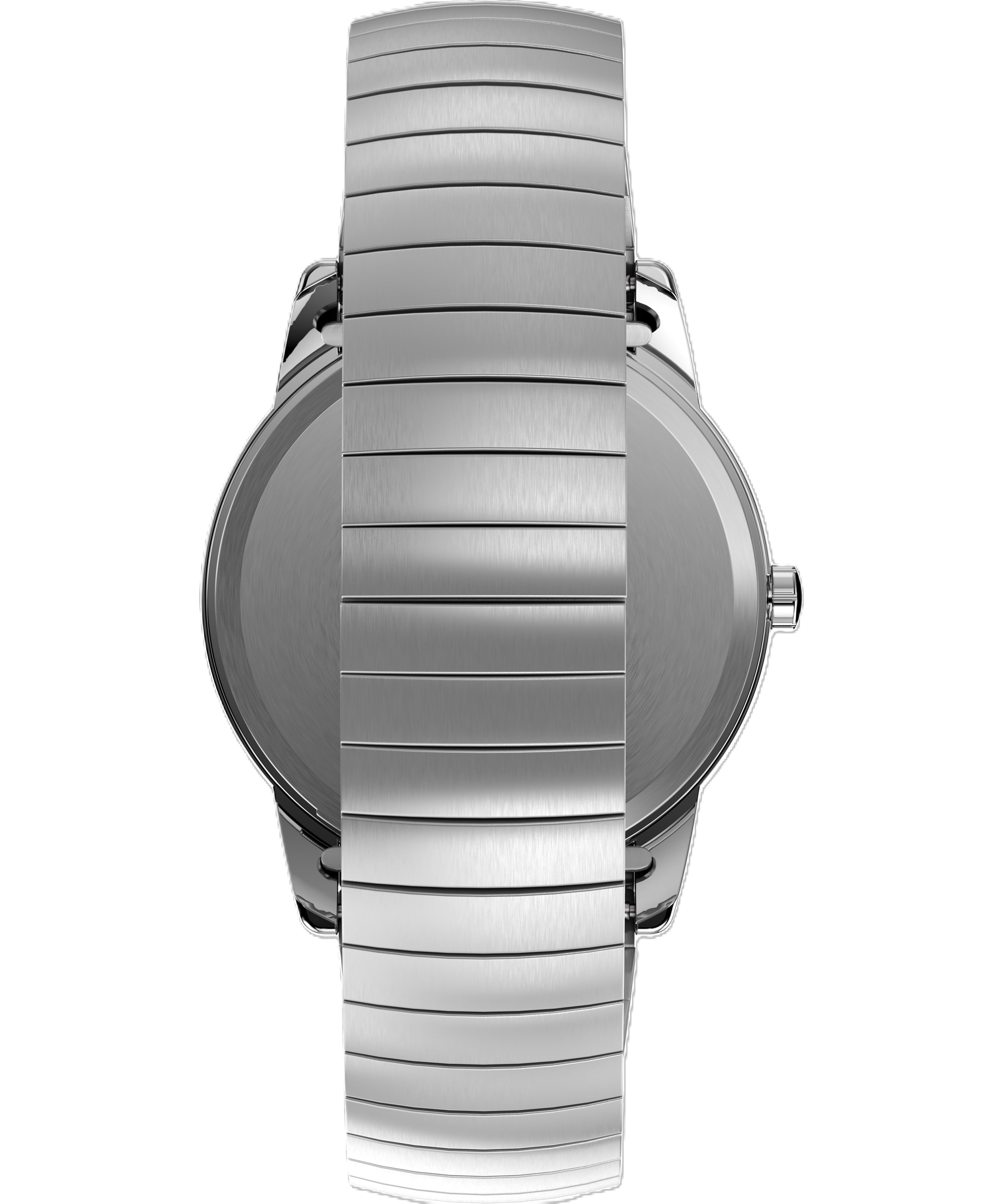 Timex Men's Easy Reader Date Silver/White 35mm Casual Watch, Tapered Expansion Band