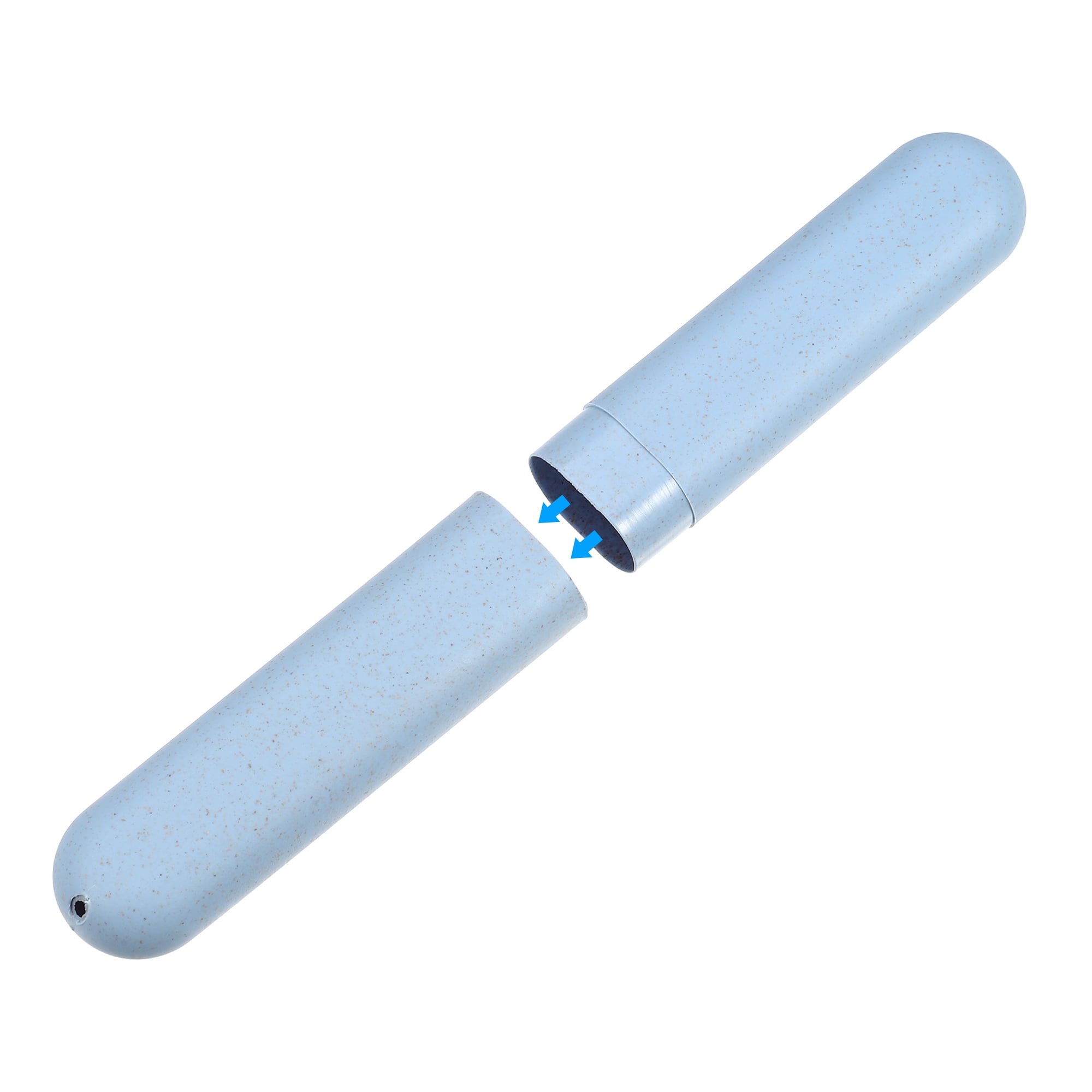 Unique Bargains Traveling Toothbrush Holders PP Toothbrush Case for Travel Blue 2Pcs