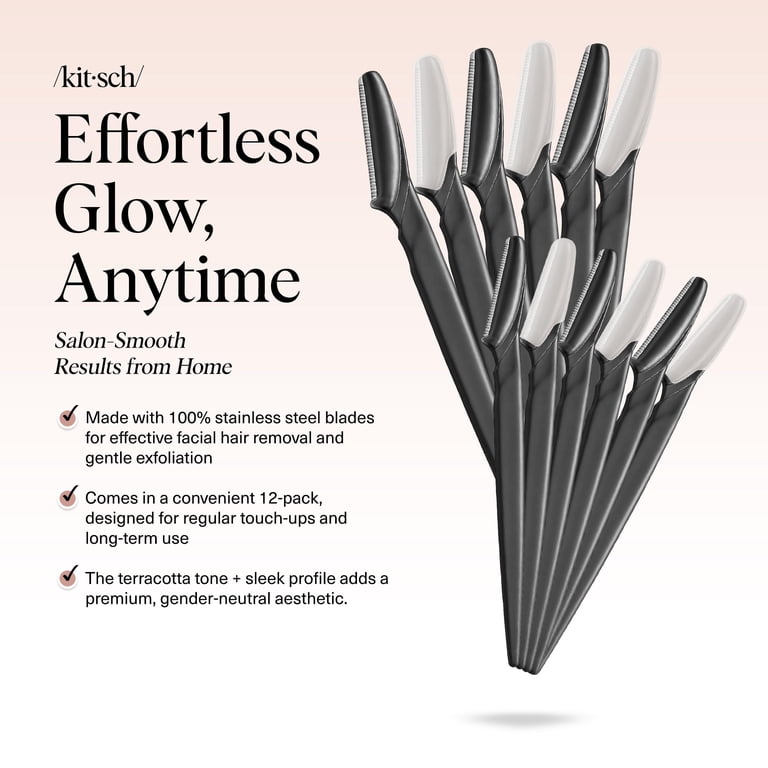 Kitsch Dermaplaning Tool - Facial Derma Blades for Women, Flawless