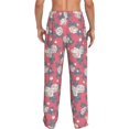 thumbnail image 3 of Xecao Rose Flowers Men's Straight Lounge Pajama Pants: The Ultimate in Comfortable Sleepwear, 3 of 9