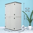 thumbnail image 2 of OULII 1 Pack Durable Waterproof Plastic Storage Cabinet White for Indoor Outdoor Patio Garden Garage 79.53X50.24X29.06in, 2 of 9