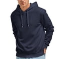 thumbnail image 2 of YONGHS Mens Long Sleeve Fleece Hoodie Sweatshirt Drawstring Athletic Pullover Top T-shirts Dark Blue XL, 2 of 4