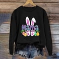 thumbnail image 3 of EGNMCR Easter T-shirt Imprimé T-Shirts Graphiques pour Femmes T-Shirts pour Femmes T-shirt à Col Rond pour Femmes Easter Imprimé Haut à Manches Longues Chandails T-Shirts pour Femmes, 3 of 4