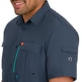 thumbnail image 5 of The American Outdoorsman Blackfoot River Fishing Shirt, Short Sleeve - Quick Dry, UPF 30 UV Protection, Modern Fit, Breathable Eyelets and Waterproof Chest Zip Multiple Pocket (Saragasso Sea, XL), 5 of 8