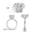 thumbnail image 4 of Classic Hidden Halo Lab Grown Diamond Engagement Ring in 14K White Gold (1.50 CT Radiant Center) Ring Size : 7.5, 4 of 5