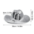 thumbnail image 3 of Hat New Prom Party Reflective Fisherman Cowboy Hat Performance Hat Prom Cowboy Hat, 3 of 4