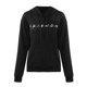 thumbnail image 4 of Moda mujer sudadera con capucha amigos carta impresión bolsillo delantero manga larga otoño invierno Abanopi Negro/XXL, 4 of 7