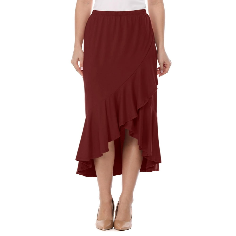saraaa ruffle midi wrap