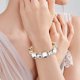 thumbnail image 5 of Elegante Pulsera de Cristal Corazón Geométrico Europea y de Moda Joyería de Cristal Elástico para Mujeres, 5 of 8