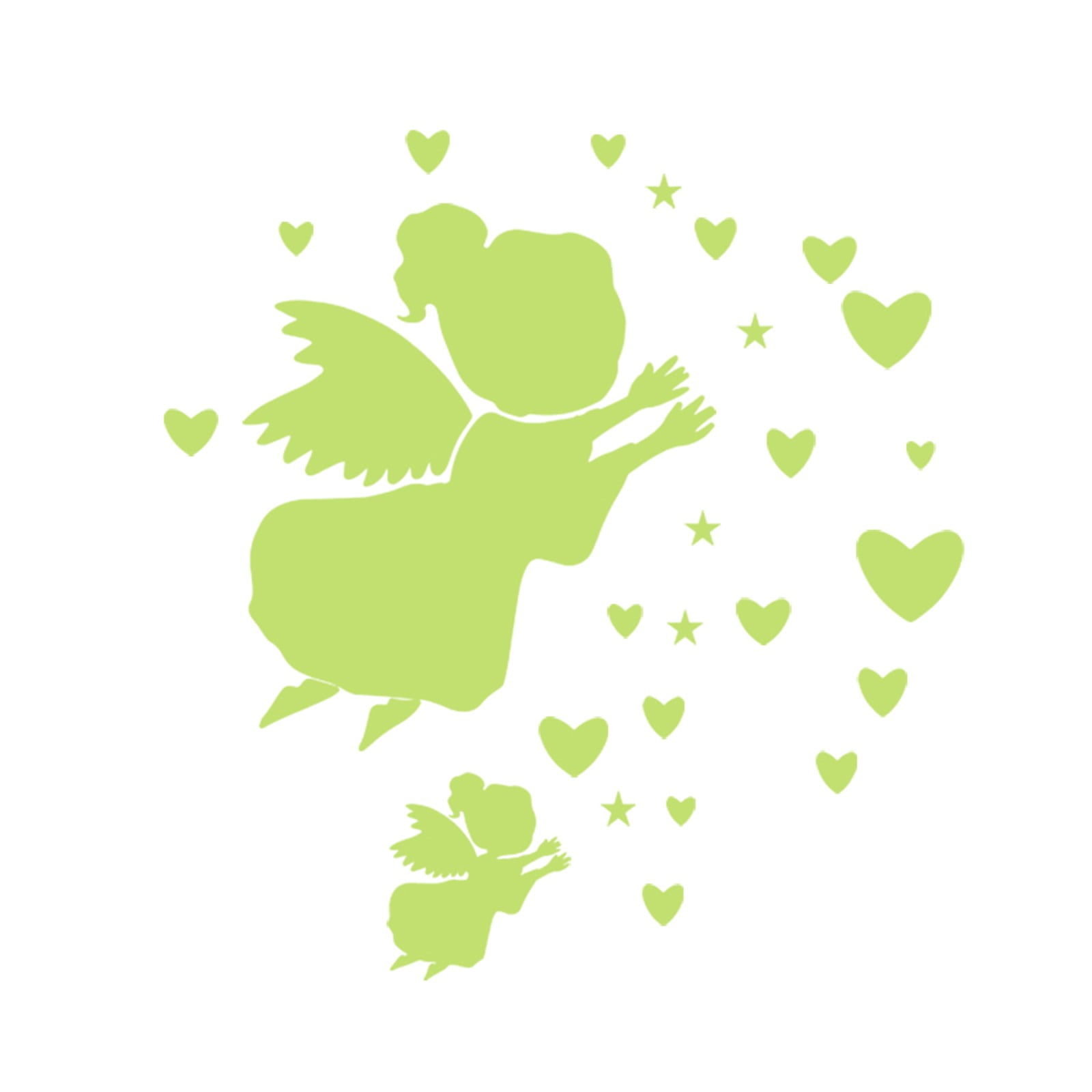 3d acrylic wall decor stickers removable love angel shape wall stickers