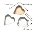 3pcs Cake Pan Heart Shaped Cake Pans For Baking Mini Aluminum Foil Pans