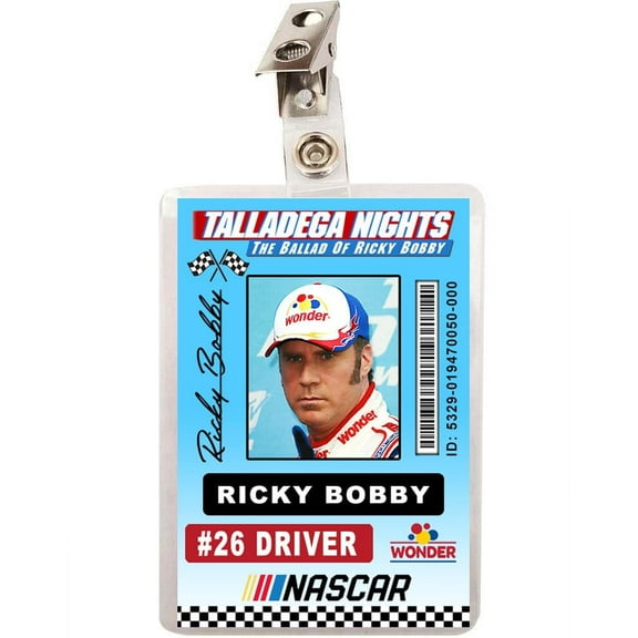 Talladega Nights Ricky Bobby Driver ID Badge Name Tag V2