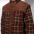 thumbnail image 2 of Men's Flannel Jacket Plaid Sherpa Lined Shirt Snap Button Warm Winter Coat with Pockets, 2 of 5
