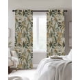 thumbnail image 4 of Summer Palm Blackout Curtains for Bedroom Living Room Darkening Curtains 84 Inch Length 2 Panels Set Vintage Tropical Botanical Leaves Window Curtain Insulated Window Treatment Grommet Drapes 42"x84", 4 of 9