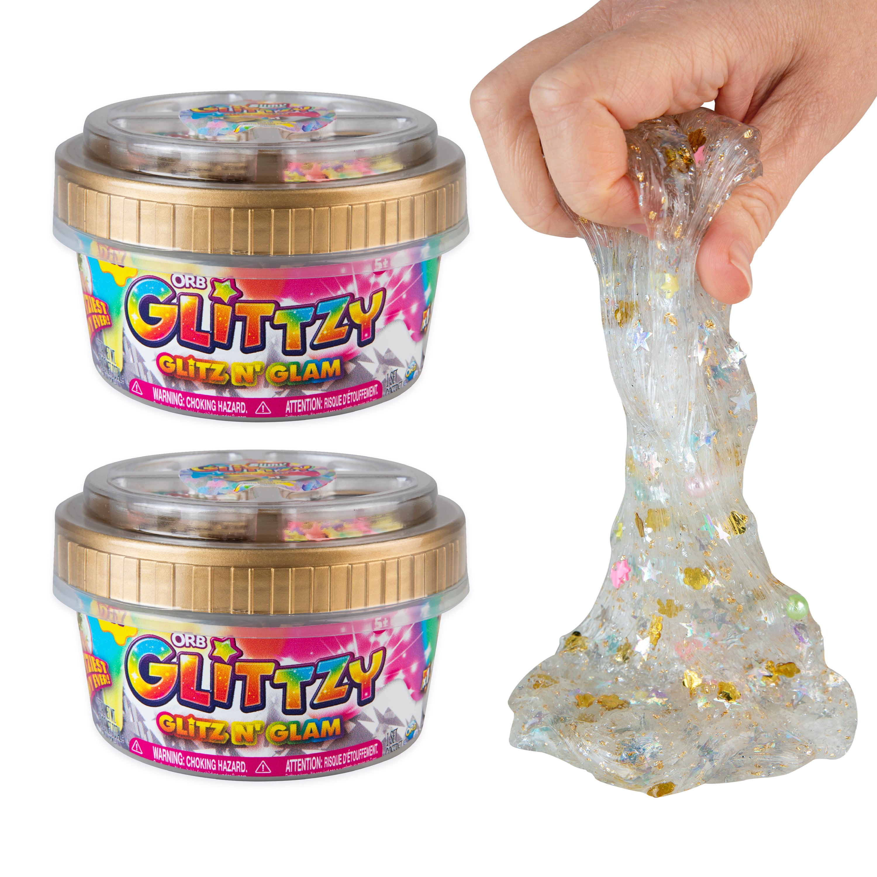 グルー2点 KOO slime ORB Glittzy Glitz N' Glam 2 Pack - Design Your Own Sensory Slime
