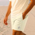 thumbnail image 4 of Dalix Ghost Beach Short Embroidered Casual Pocket Mesh Drawcord Waist Mens in Yellow L Large, 4 of 5