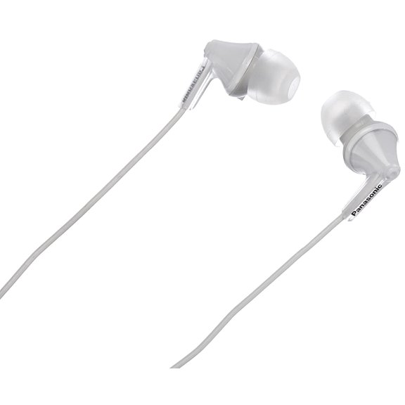 Panasonic RPHJE125EW Headphones with Long Cord, Ergofit Hold Design, White