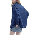 thumbnail image 5 of PAOLA RIBONI Womens Denim Jacket Wash Jean Jacket Coats with Pockets, 5 of 15