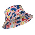 thumbnail image 2 of Kdxio Reflective Bucket Hat - Hand Painted Abstract Leopard Print Print Bucket Hat for Men,Women, 2 of 9