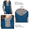 thumbnail image 1 of Splicing Sweatshirt, Pullover Women Top Hooded Polyester Fiber  For Autumn Outfit, 1 of 6