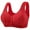 Red, variant on Womens Bralettes wireless bras Women Lace Front Shaping Cup Adjustable Shoulder Strap Large Size Bra Front Closure Bras For Women Padded Bra Comfortable Bras For Women Green 40