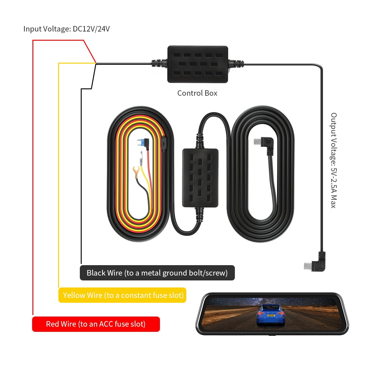 Gator Dash Cam Hard Wire Kit GHWCUSB2