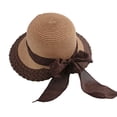thumbnail image 2 of tarylea Wide Brimmed Hats for Women Sun Weaving Straw Hat with Bow Tie Casual Summer Beach Vacation Holiday Hat, 2 of 6