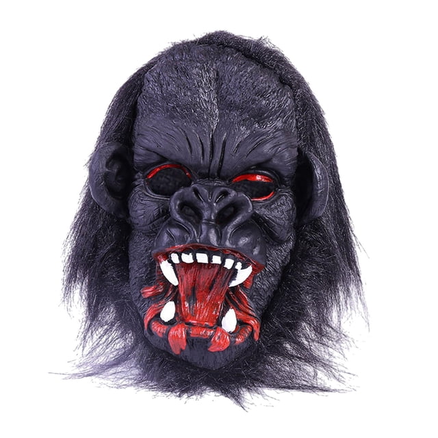 Máscara de , máscara de disfraz de carnaval de Halloween, accesorios de cosplay de cabeza de mono ligeros para presentaciones en escenario. Boca abierta
