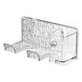 thumbnail image 2 of sunsanly Hair Dryer Storage Rack Wall-mounted Punch-free Water Ripple Texture Bathroom Adhesive Blow Dryer Holder with Storage Case Toothbrush Comb Razor Organizer, 2 of 7
