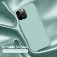 thumbnail image 5 of Designed for iPhone 13 Pro Case, Silicone Ultra Slim Shockproof Protective Phone Case with [Soft Anti-Scratch Microfiber Lining], 6.1 inch, Mint Green, 5 of 5