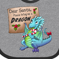 thumbnail image 4 of Inktastic Dear Santa, Please Bring Me a Dragon Christmas Wish Boys or Girls Baby Bib, 4 of 4