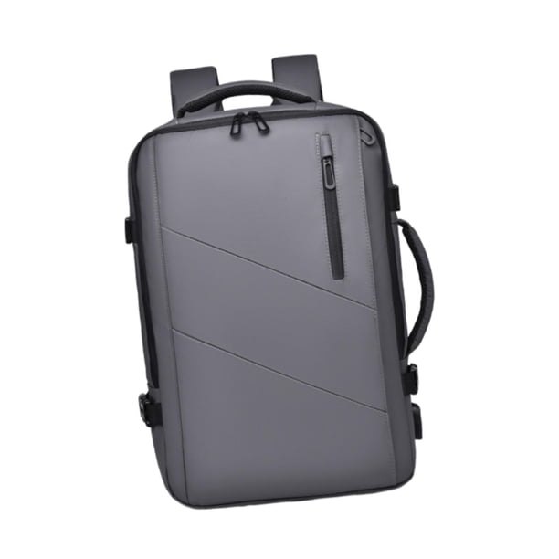 Mochila de viaje de negocios para hombres, resistente y expandible, ideal para el trabajo, la oficina y los viajes. Gris
